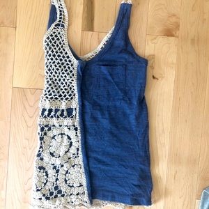 Solemio Crochet Back Tank Top